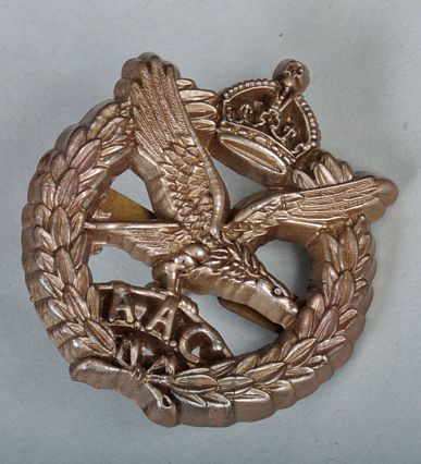 BRITISH WWII ARMY AIR CORPS PLASTIC BADGE.