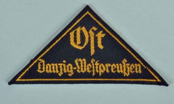 GERMAN WWII HITLER YOUTH DISTRICT TRIANGLE DANZIG.