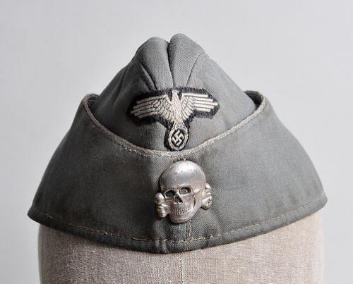  GERMAN WWII SS OFFICERS OVERSEAS CAP.