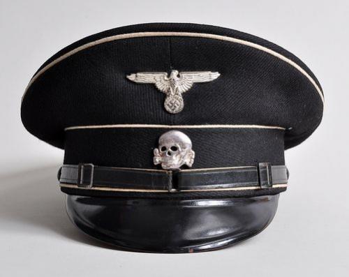  GERMAN WWII ALLGEMEINE SS ENLISTED MANS VISOR CAP.