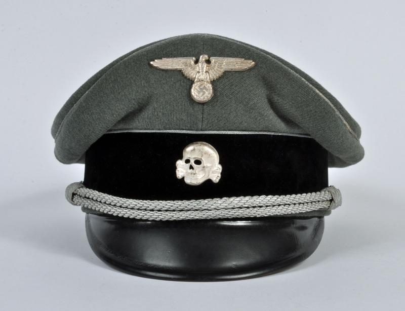 GERMAN WWII WAFFEN SS GENERAL’S VISOR CAP.