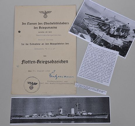 Regimentals | GERMAN WWII HIGH SEAS FLEET BADGE CITATION, CRUISER KOLN