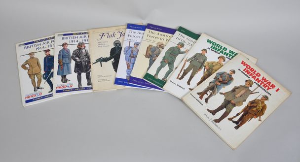 GROUP OF SOFT BACK MILIARY BOOKS.