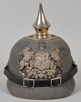 GERMAN WWI WURTTEMBERG PIONEER BATTALION NCO'S ERSATZ HELMET.