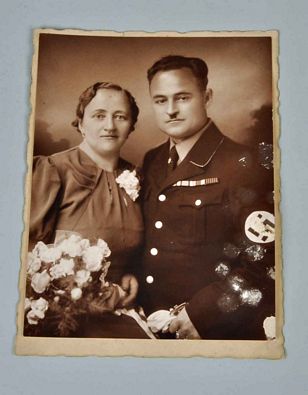 GERMAN WWII ALLGEMEINE SS WEDDING PHOTOGRAPH.