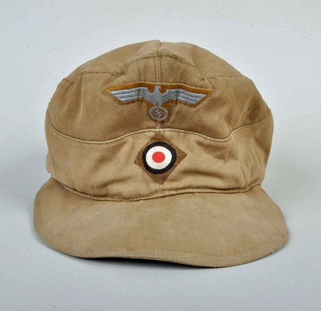 GERMAN WWII AFRIKA KORPS TROPICAL FIELD CAP.