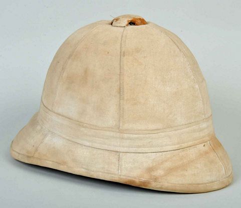 FRENCH COLONIAL OFFICERS PITH HELMET. ALGIERS MADE.