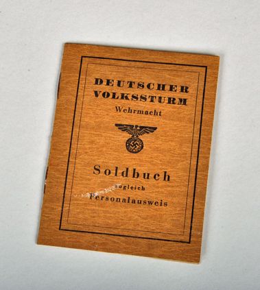 GERMAN WWII VOLKSTURM SOLDBUCH.