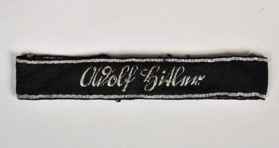 GERMAN WWII ADOLF HITLER OFFICERS CUFF TITLE.