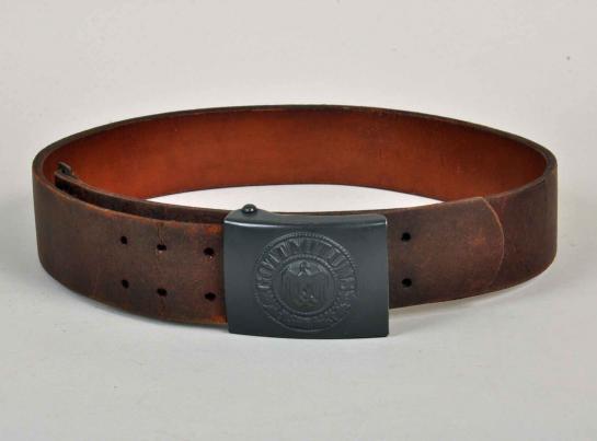 GERMAN WWII ARMED FORCES LATE WAR COMBAT BELT AND BUCKLE.