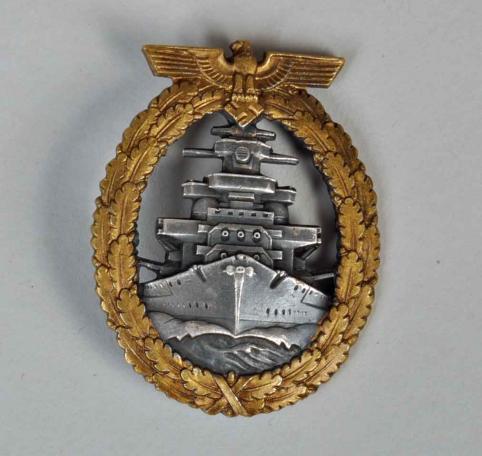 GERMAN WWII KRIEGSMARINE HIGH SEAS FLEET BADGE BY SCHWERIN.