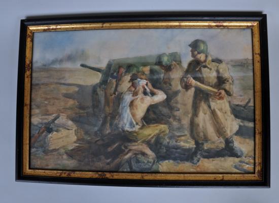 RUSSIAN WWII WATER COLOUR.