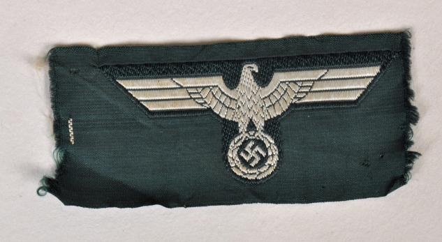 GERMAN WWII ARMY OVERSEAS CAP EAGLE DARK GREEN TYPE.