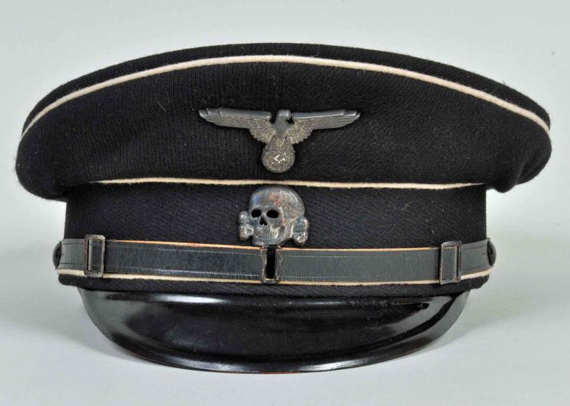 GERMAN WWII ALLGEMEINE SS ENLISTED MAN/NCO VISOR CAP.