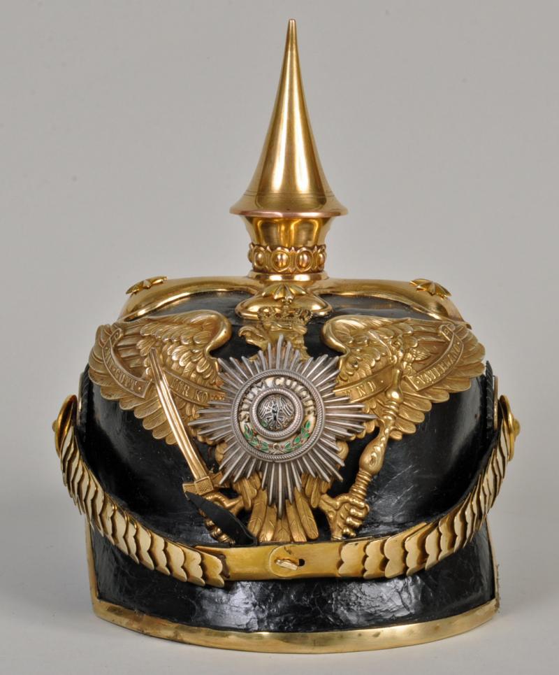 GERMAN WWI PRUSSIAN GUARD DRAGOON OFFICERS PICKELHAUBE.