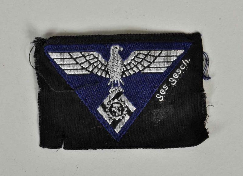 GERMAN WWII TENO ENLISTED MANS OVERSEAS CAP EAGLE.