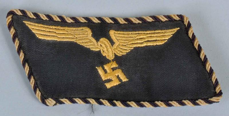 GERMAN WWII RAILWAY OPERATIVE COLLAR PATCH WITH EDGING.