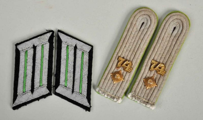 GERMAN WWII ARMY PANZER GRENADIER OBERLEUTNANT’S INSIGNIA SET.