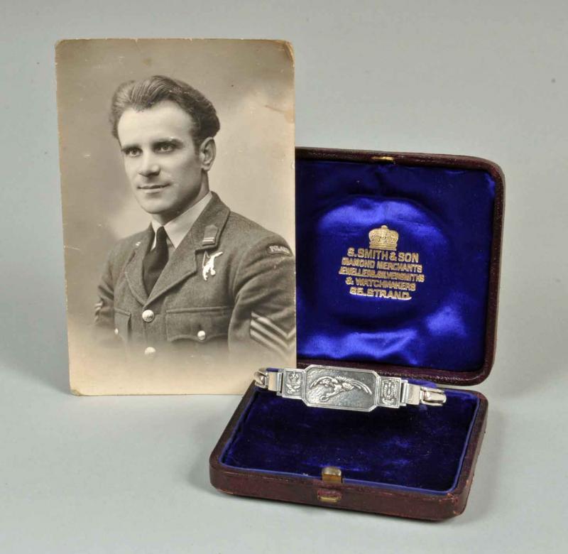 POLISH WWII PILOT’S BRACELET, IDENTIFIED.