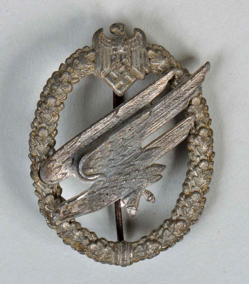 GERMAN WWII ARMY PARATROOPER BADGE.