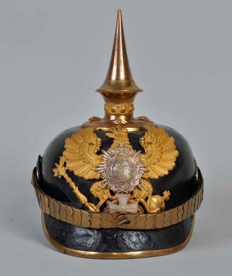 GERMAN WWI SAXON COBURG GOTHA RESERVE OFFICERS PICKELHAUBE.