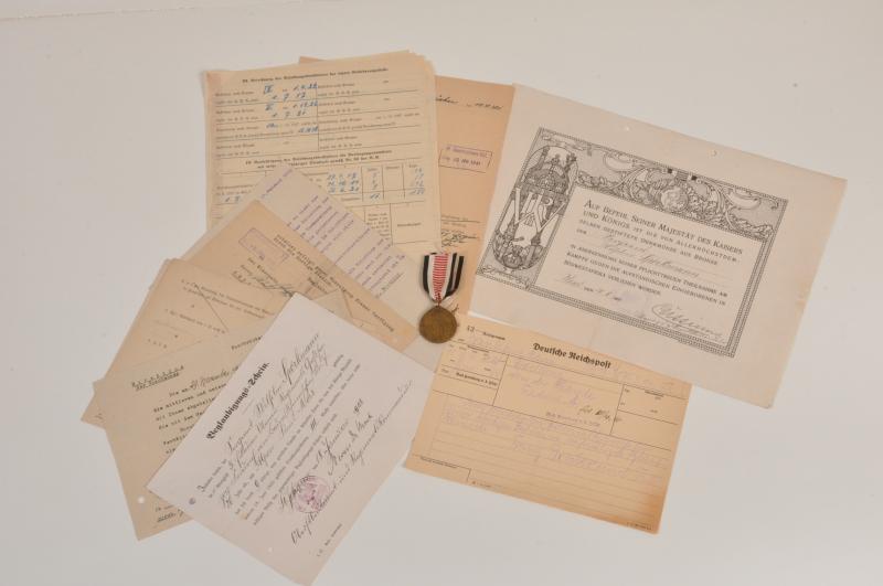 GERMAN WWI SOUTH WEST AFRICA MEDAL & CITATIONS.