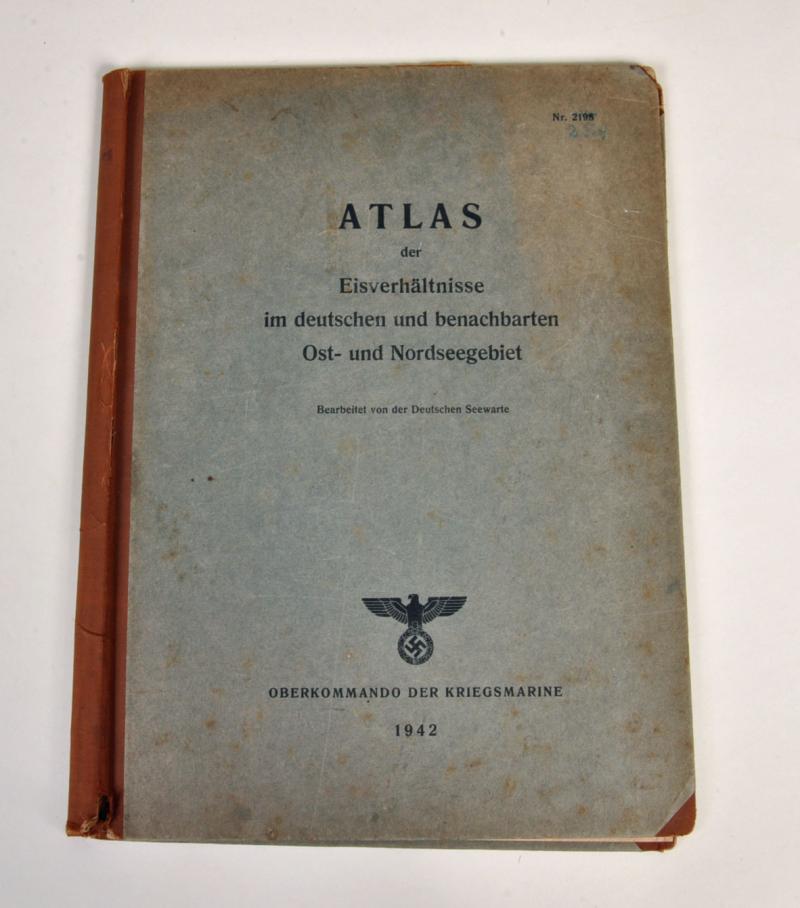 GERMAN WWII KRIEGSMARINE ATLAS COVER.