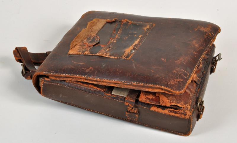 GERMAN WWII OFFICERS MAP CASE, NEAR COMPLETE.