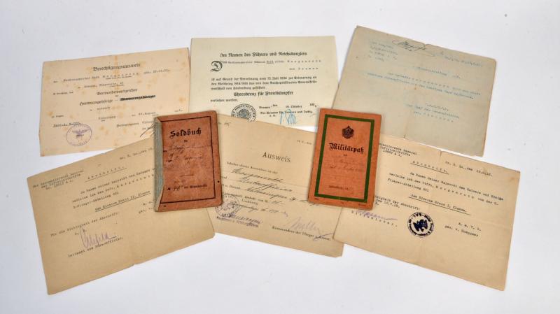 IMPERIAL GERMAN FLIEGER ABTEILUNG 501 HEAVY BOMBER GROUP PAPERWORK.