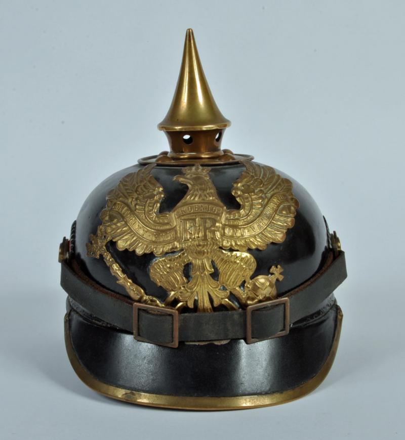 GERMAN WWI PRUSSIAN TIN PICKELHAUBE.