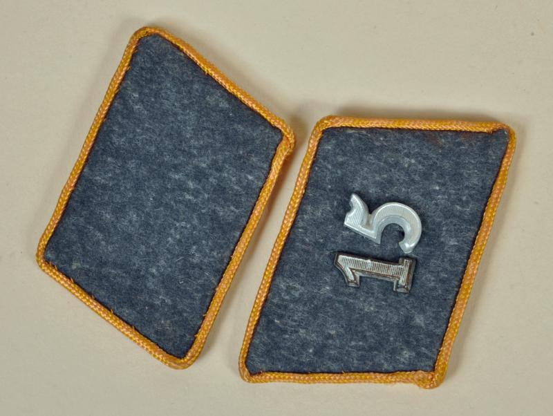 GERMAN WWII DLV COLLAR PATCHES.