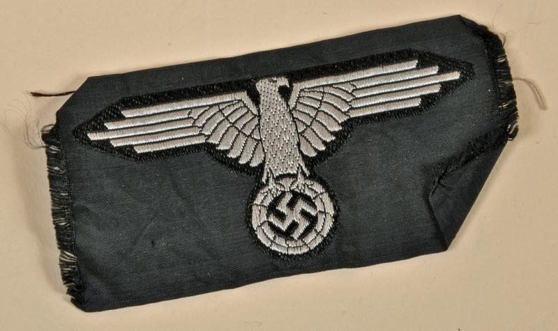 GERMAN WWII WAFFEN SS BEVO WOVEN ENLISTED MANS ARM EAGLE.