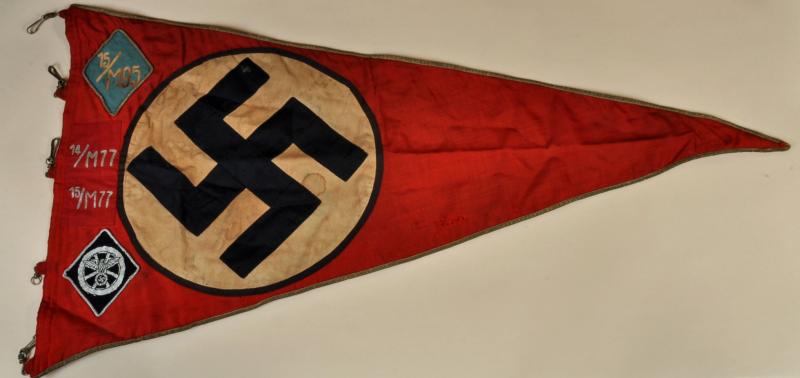 GERMAN WWII NSKK DISTRICT FLAG.