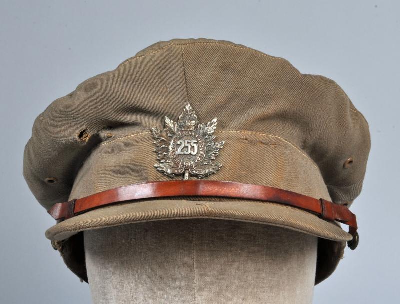 BRITISH/CANADIAN WWI CANADIAN REGIMENT 255 OFFICERS FLOPPY CAP.