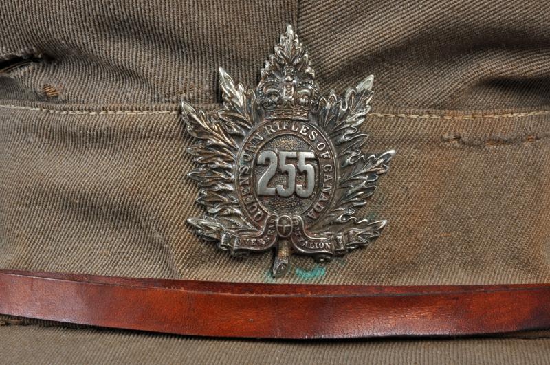 BRITISH/CANADIAN WWI CANADIAN REGIMENT 255 OFFICERS FLOPPY CAP.