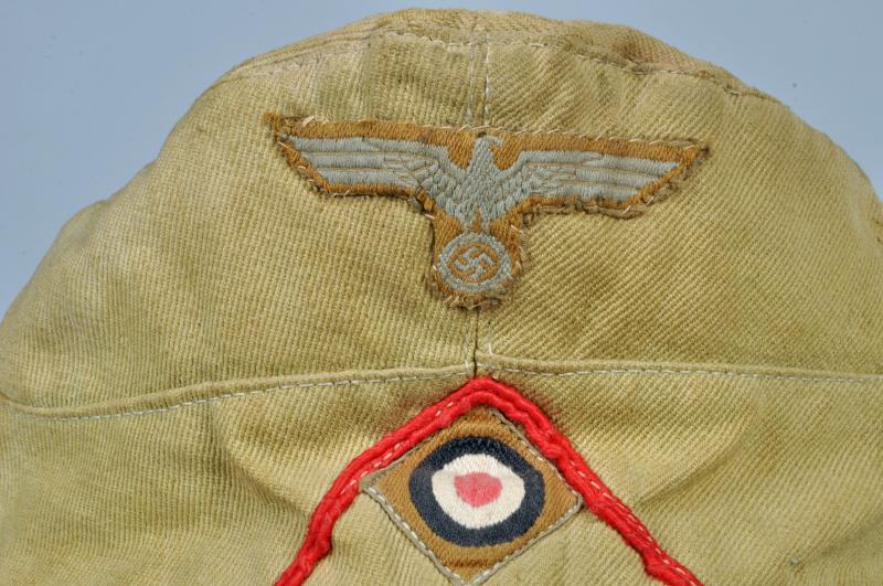 GERMAN WWII M.41 ARTILLERY TROPICAL FIELD CAP.