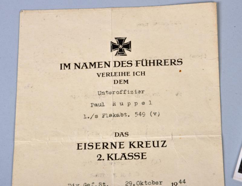 GERMAN WWII DEFENCE OF BERLIN LUFTWAFFE FLAK GROUP.