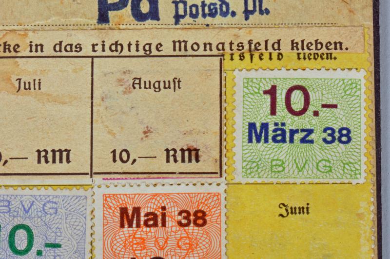 GERMAN WWII GESTAPO/SD BERLIN RAILWAY PASS.