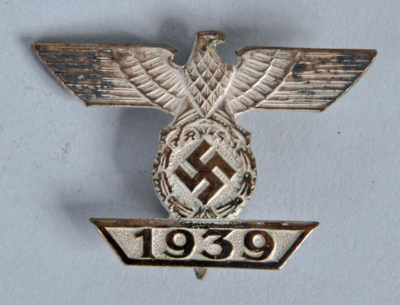 GERMAN WWII 1939 BAR TO THE IRON CROSS 1ST CLASS.