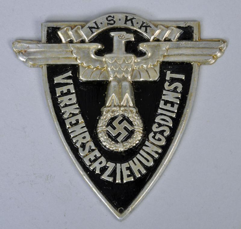 GERMAN WWII NSKK TRAFFIC EDUCATION SERVICE ARM SHIELD.