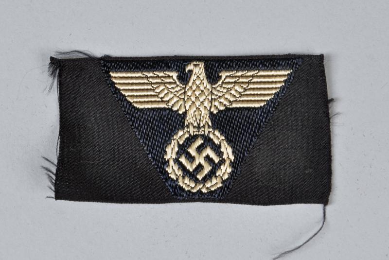 GERMAN WWII NSBO OR DAF BEVO WOVEN CAP EAGLE.