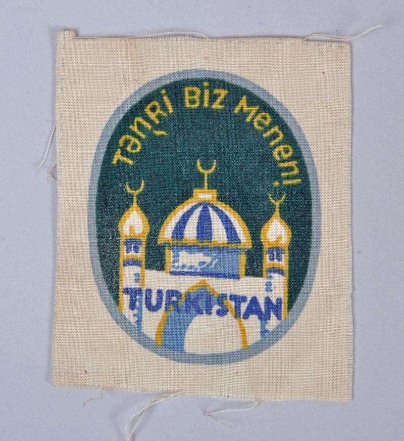 GERMAN WWII TURKISTAN FOREIGN VOLUNTEERS ARM SHIELD.