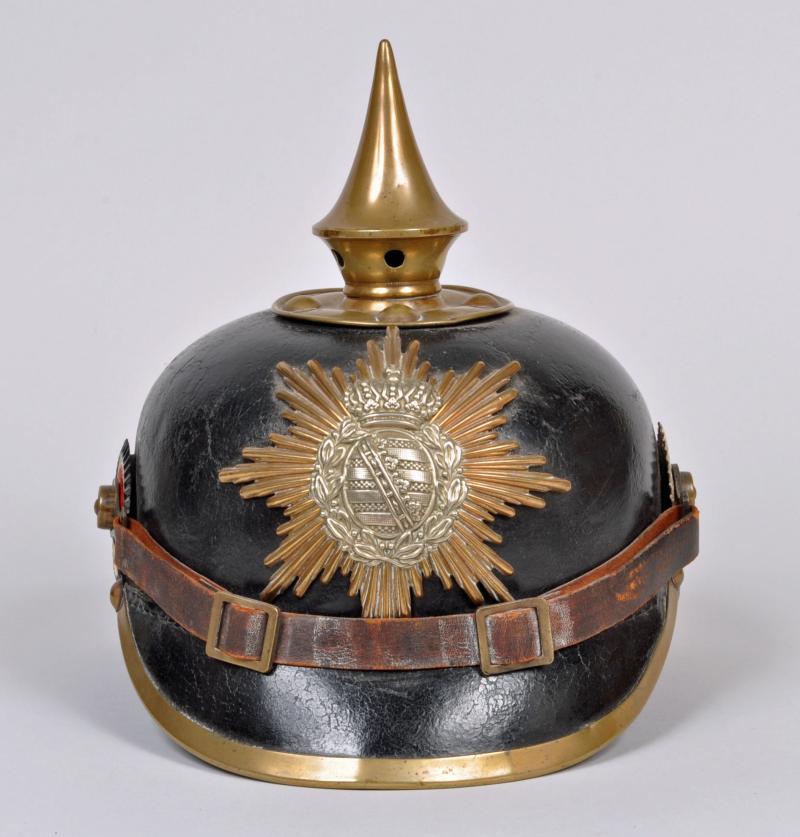 GERMAN WWI SAXON ENLISTED MANS PICKELHAUBE.