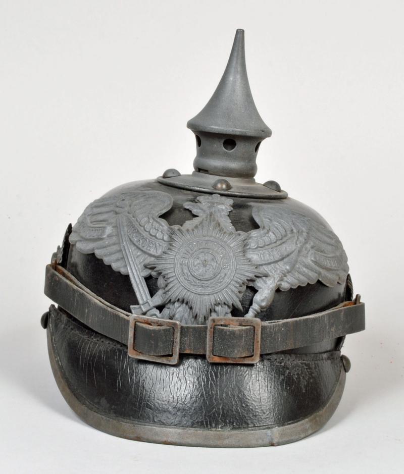 GERMAN WWII PRUSSIAN GUARD FIELD GREY PICKELHAUBE.