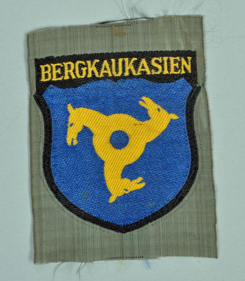 GERMAN WWII BERGKAUKASIEN ARM SHIELD