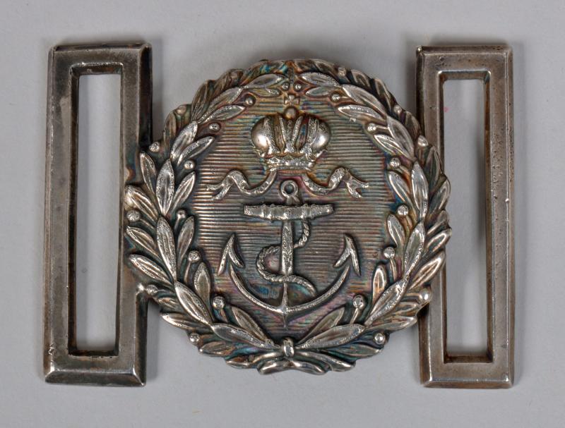 RUSSIAN WWI NAVAL OFFICERS TWO PIECE BUCKLE.