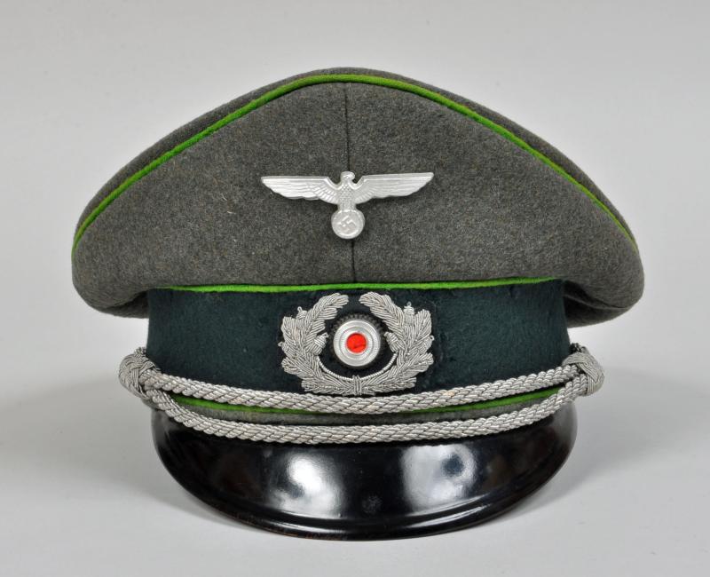 Regimentals | GERMAN WWII ARMY PANZER GRENADIER OFFICERS VISOR CAP.