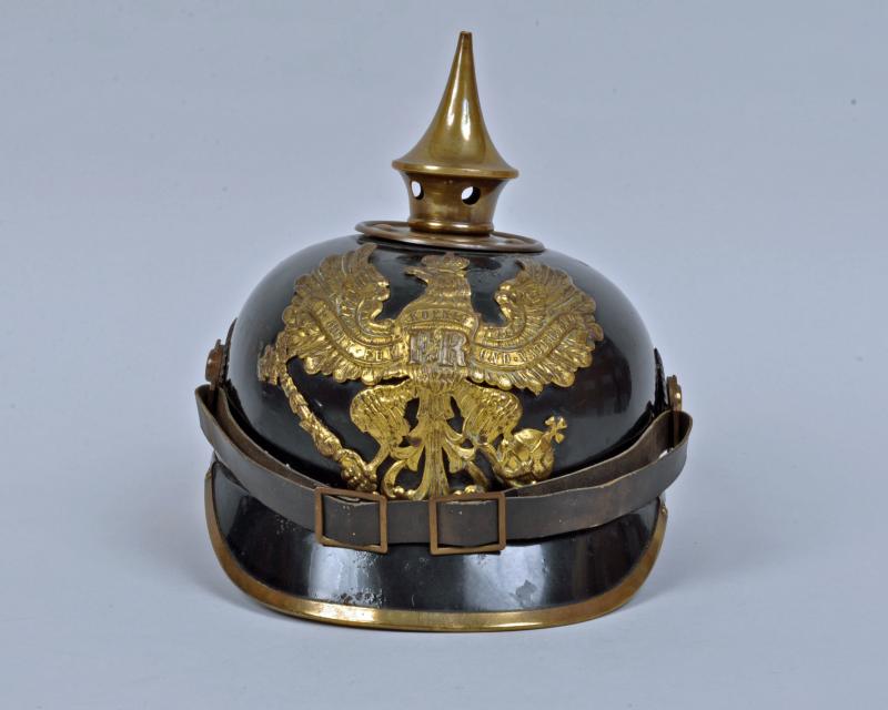 GERMAN WWI ALL TIN PRUSSIAN PICKELHAUBE.