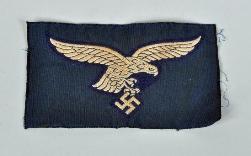 GERMAN WWII LUFTWAFFE BEVO WOVEN ENLISTED MANS BREAST EAGLE.