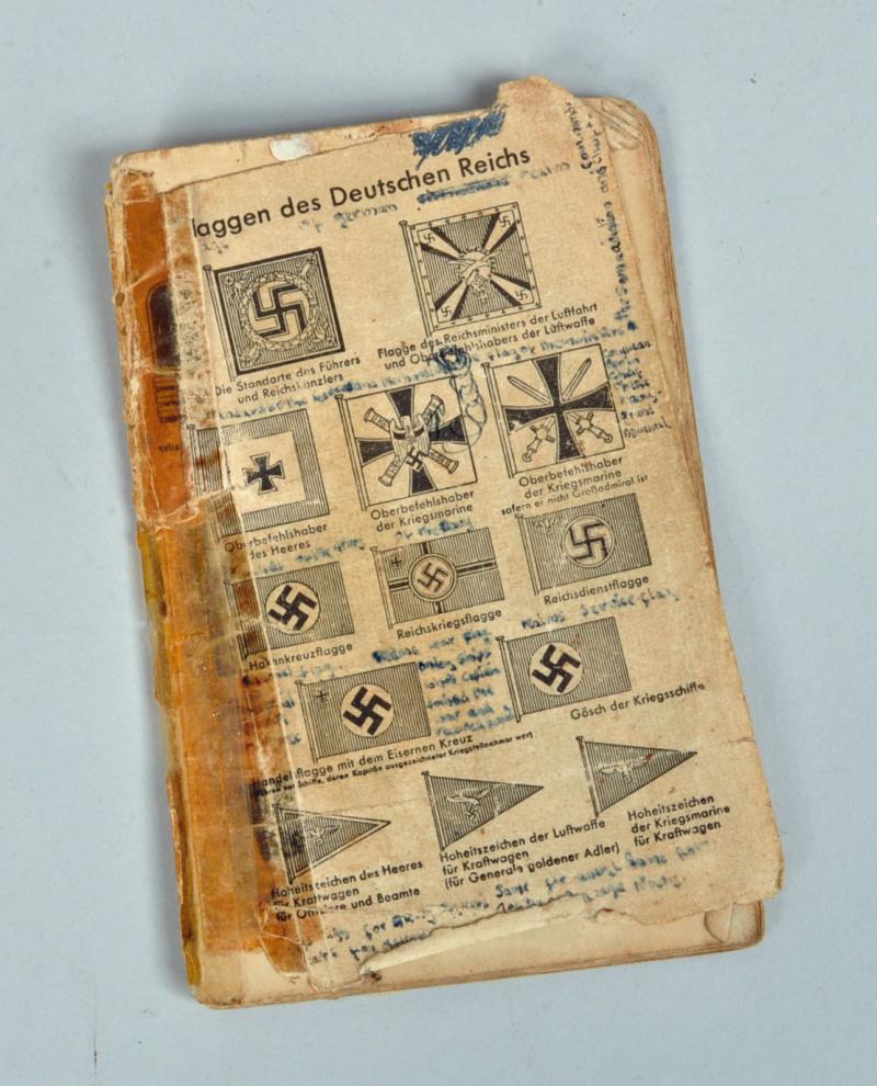 GERMAN WWII DIARY SECTION.